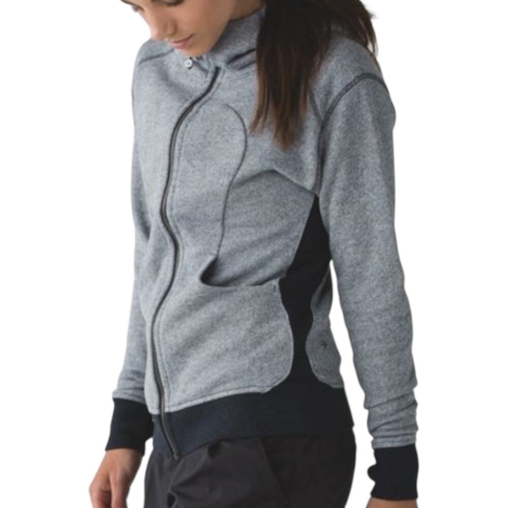 Lululemon On The Daily Hoodie Cotton Sweat-Wicking Heathered Naval Blue 6